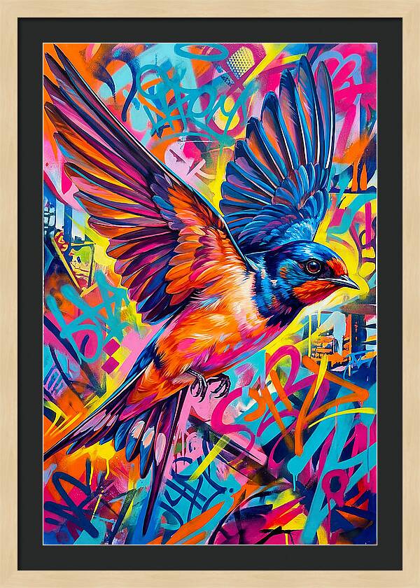 Swallow In Vibrant Flight