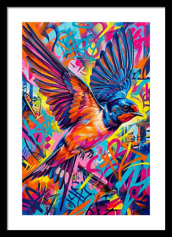 Swallow In Vibrant Flight