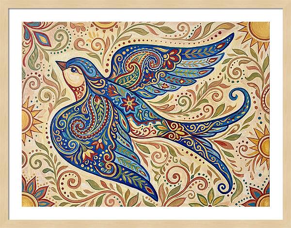 Swallow In Vibrant Patterns