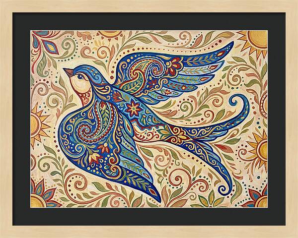Swallow In Vibrant Patterns