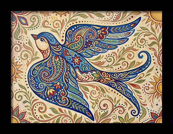 Swallow In Vibrant Patterns