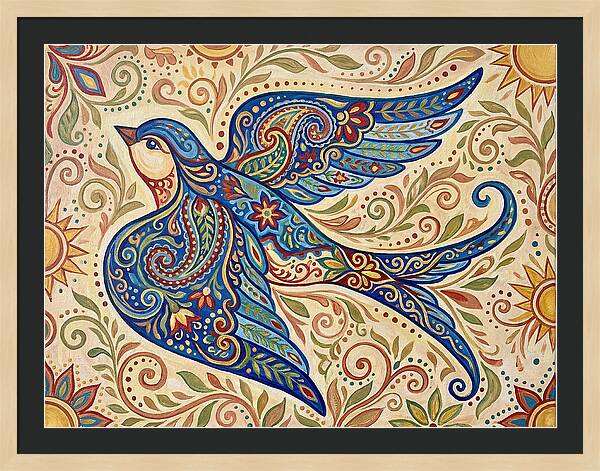 Swallow In Vibrant Patterns