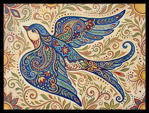 Swallow In Vibrant Patterns