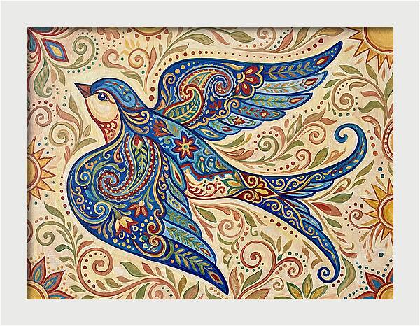 Swallow In Vibrant Patterns