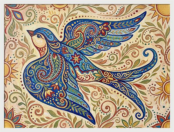 Swallow In Vibrant Patterns