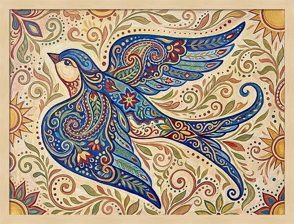Swallow In Vibrant Patterns