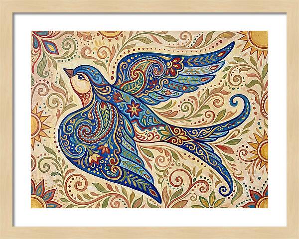Swallow In Vibrant Patterns