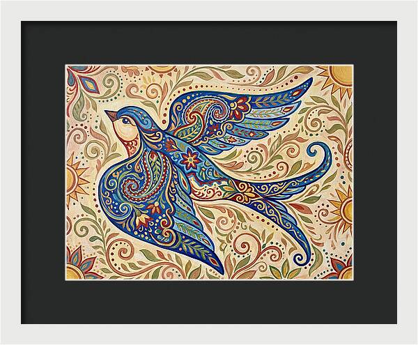 Swallow In Vibrant Patterns
