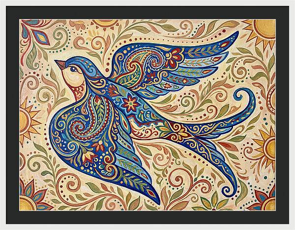 Swallow In Vibrant Patterns