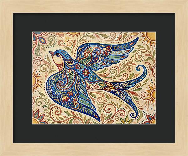 Swallow In Vibrant Patterns
