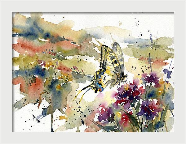 Swallowtail Butterfly Among Blossoms