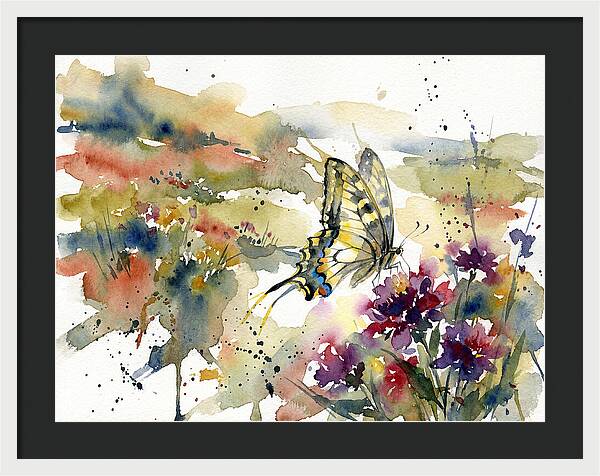 Swallowtail Butterfly Among Blossoms