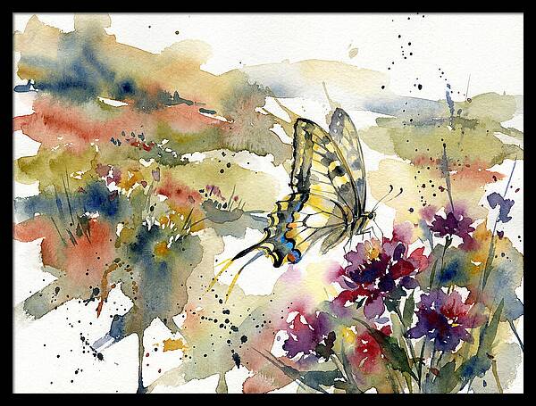 Swallowtail Butterfly Among Blossoms