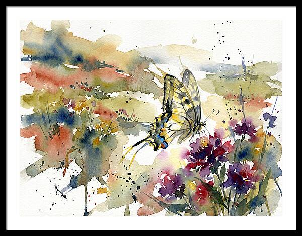 Swallowtail Butterfly Among Blossoms