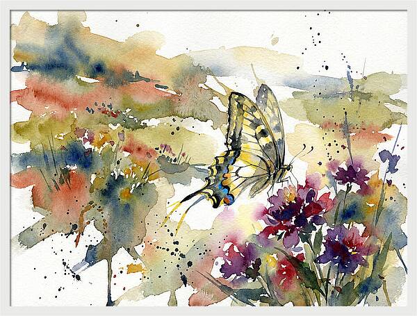 Swallowtail Butterfly Among Blossoms