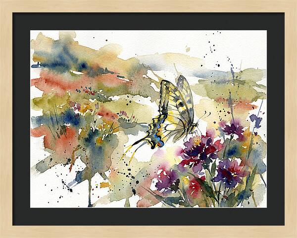 Swallowtail Butterfly Among Blossoms