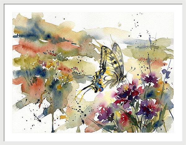 Swallowtail Butterfly Among Blossoms