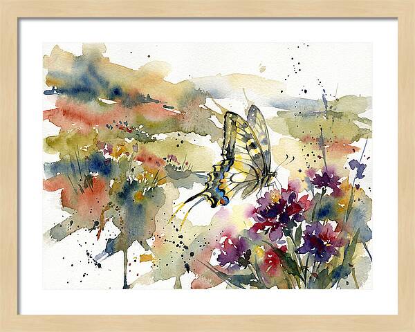 Swallowtail Butterfly Among Blossoms