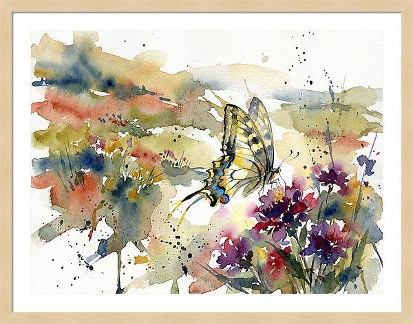 Swallowtail Butterfly Among Blossoms