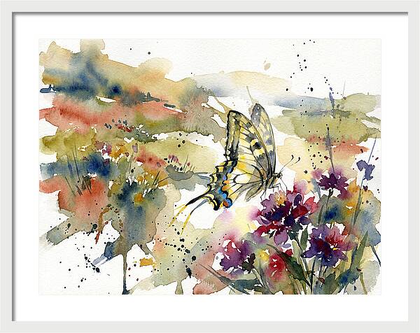 Swallowtail Butterfly Among Blossoms