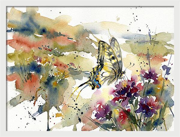 Swallowtail Butterfly Among Blossoms