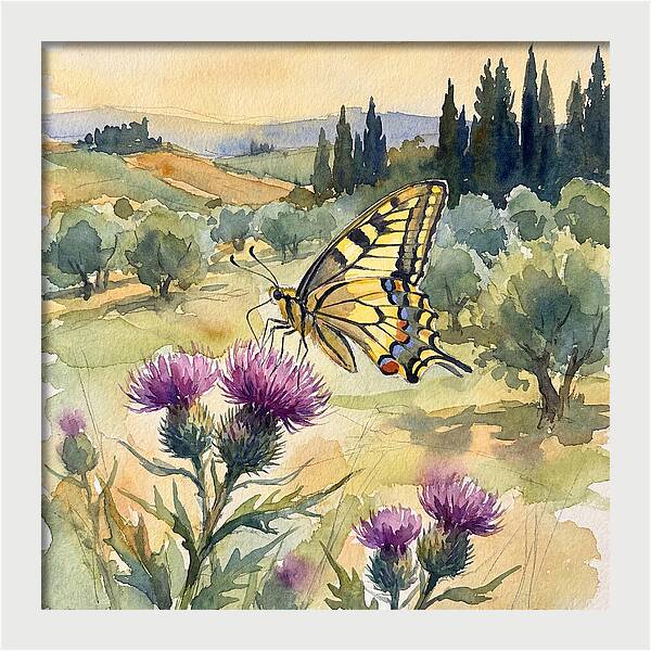 Swallowtail Butterfly In Bloom