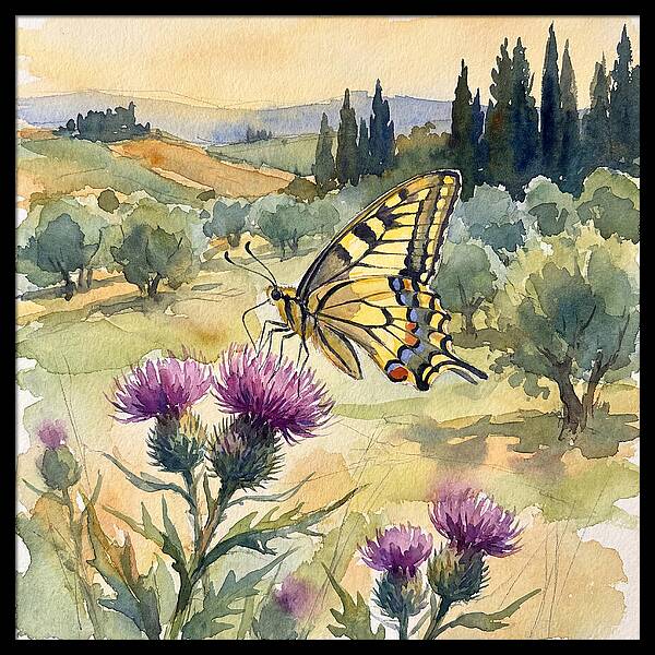 Swallowtail Butterfly In Bloom
