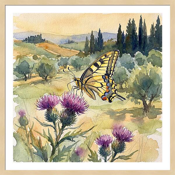 Swallowtail Butterfly In Bloom