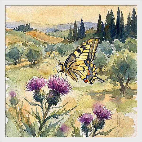 Swallowtail Butterfly In Bloom