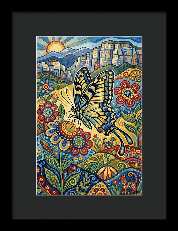 Swallowtail Butterfly In Vibrant Landscape