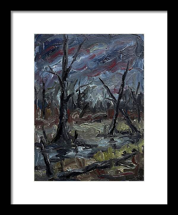 Swamp Landscape In Expressionist Style