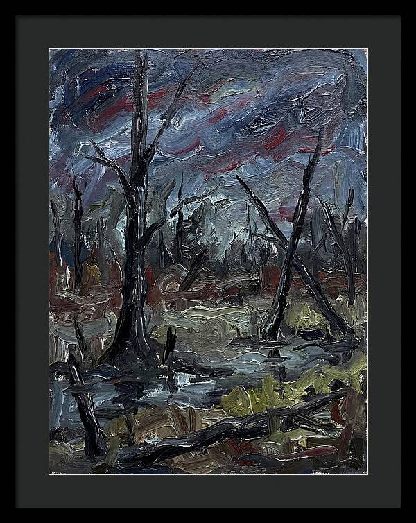 Swamp Landscape In Expressionist Style
