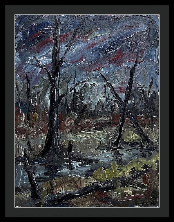 Swamp Landscape In Expressionist Style