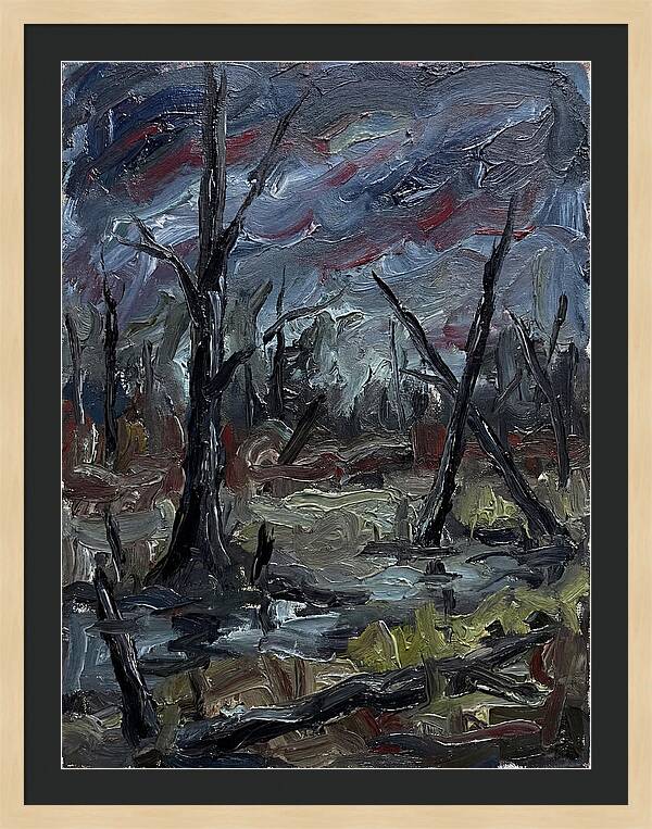 Swamp Landscape In Expressionist Style