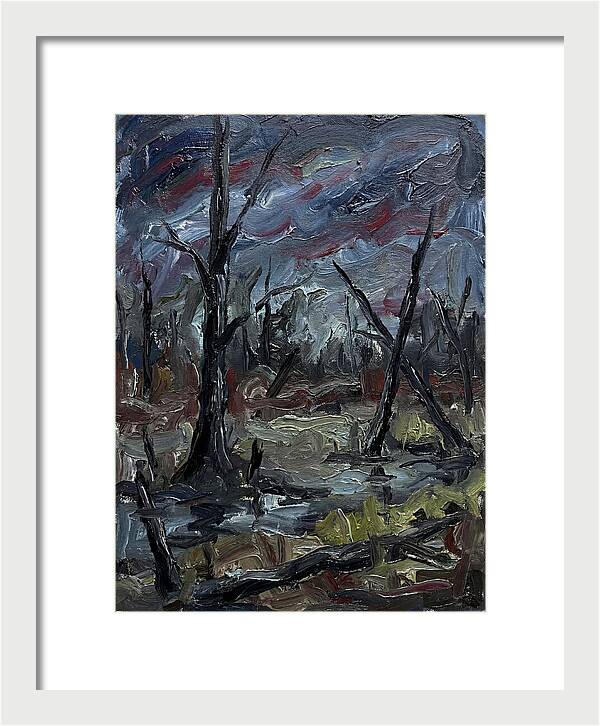 Swamp Landscape In Expressionist Style