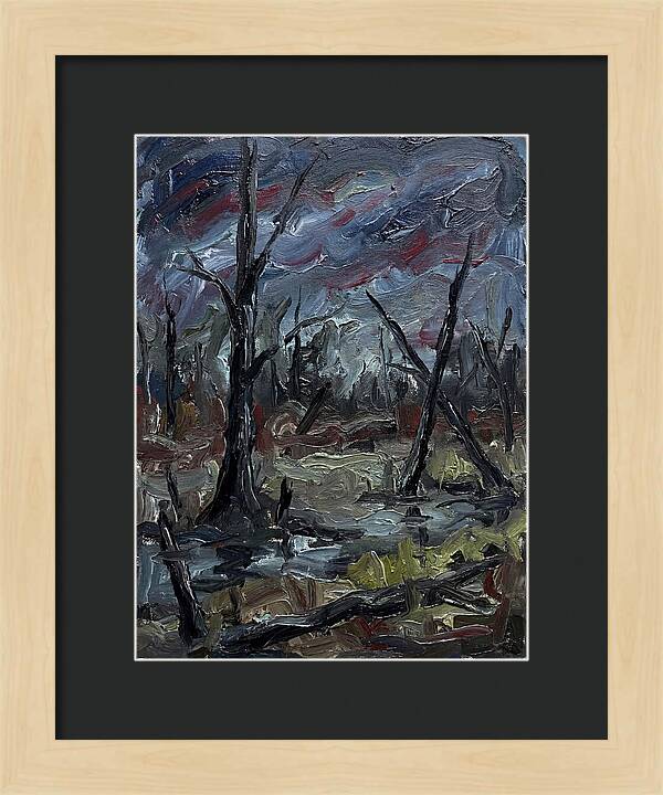 Swamp Landscape In Expressionist Style