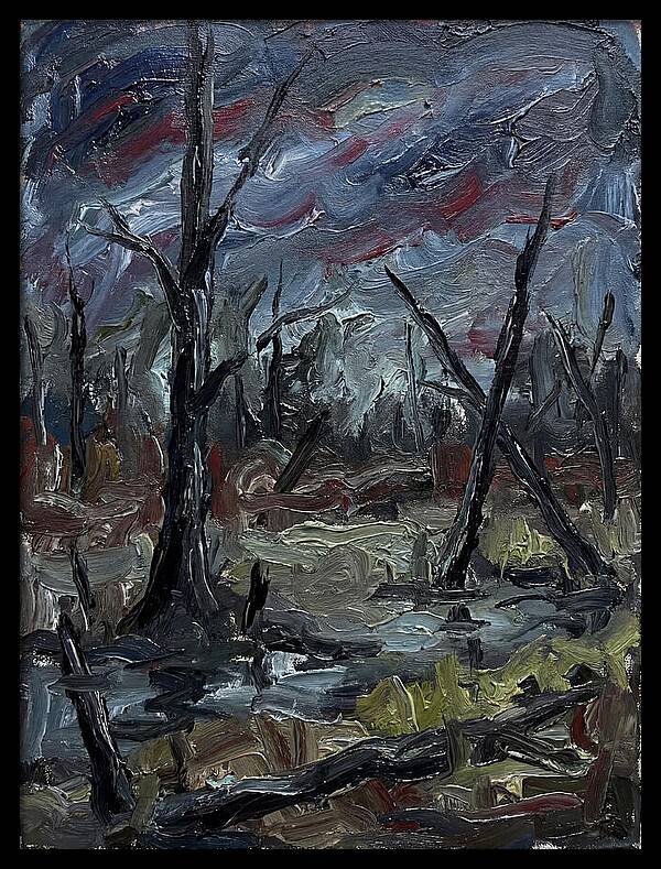 Swamp Landscape In Expressionist Style