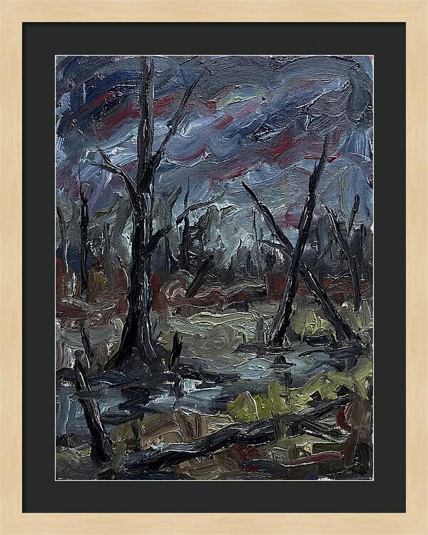 Swamp Landscape In Expressionist Style