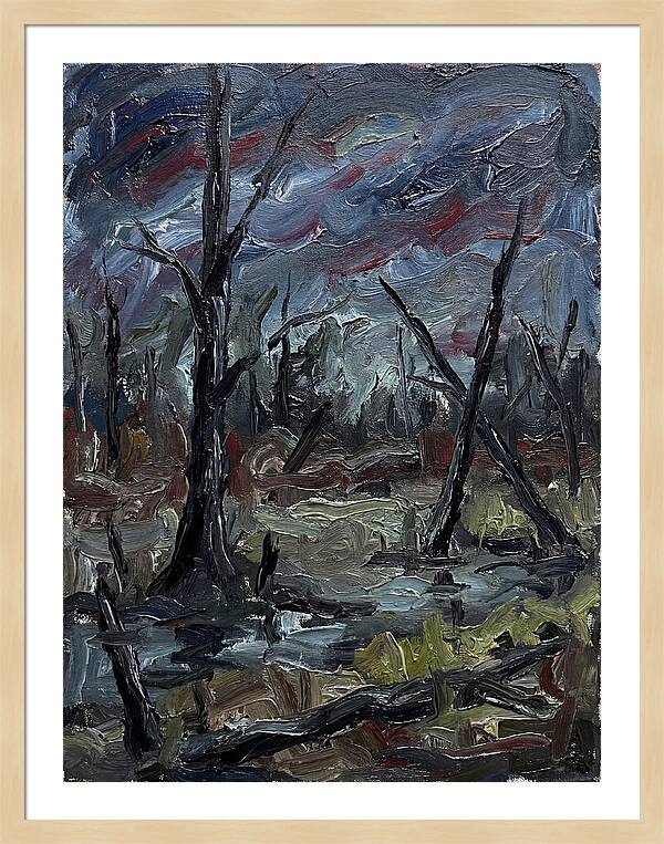 Swamp Landscape In Expressionist Style