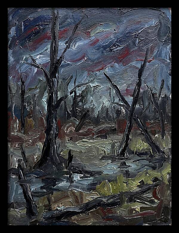 Swamp Landscape In Expressionist Style