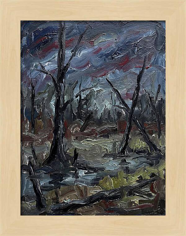 Swamp Landscape In Expressionist Style