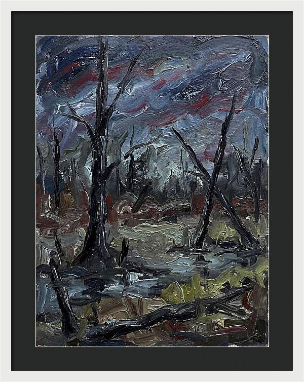 Swamp Landscape In Expressionist Style