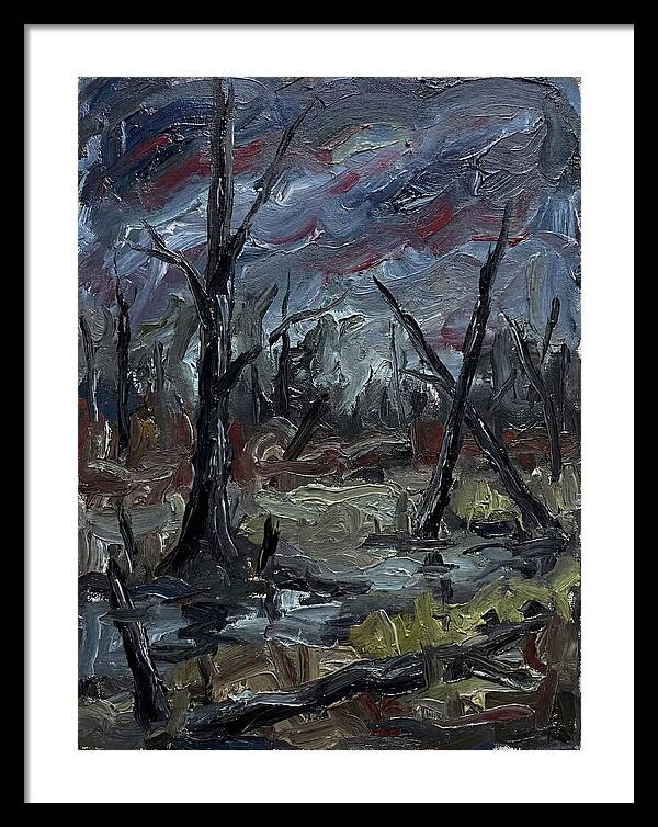 Swamp Landscape In Expressionist Style