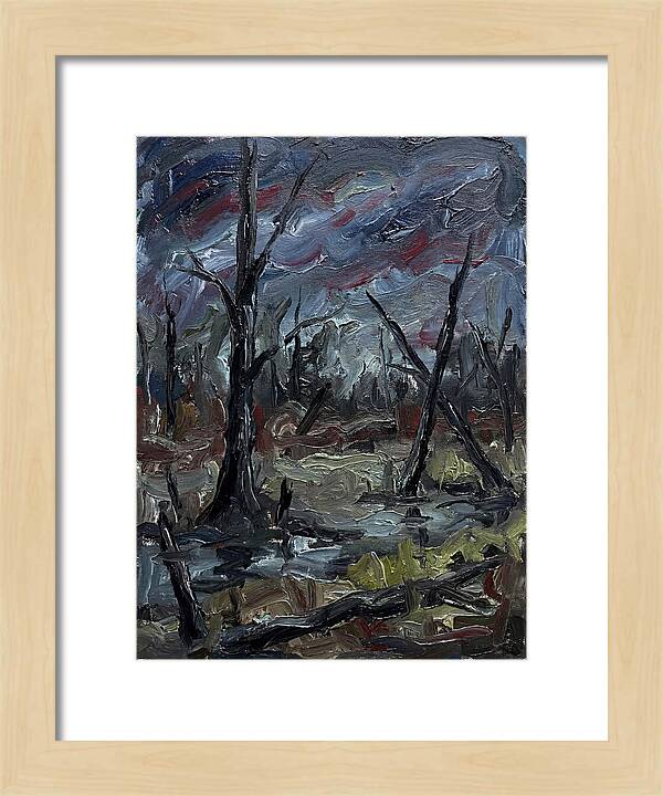 Swamp Landscape In Expressionist Style