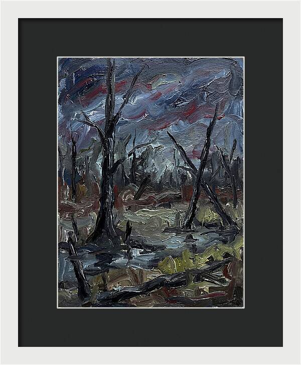 Swamp Landscape In Expressionist Style