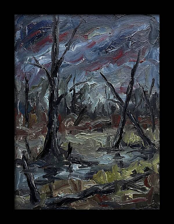 Swamp Landscape In Expressionist Style