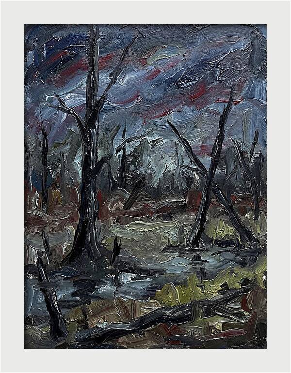 Swamp Landscape In Expressionist Style