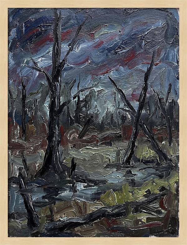 Swamp Landscape In Expressionist Style