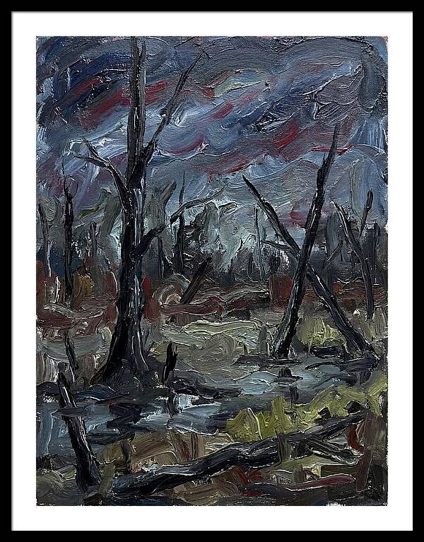 Swamp Landscape In Expressionist Style