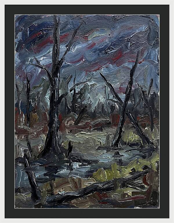 Swamp Landscape In Expressionist Style